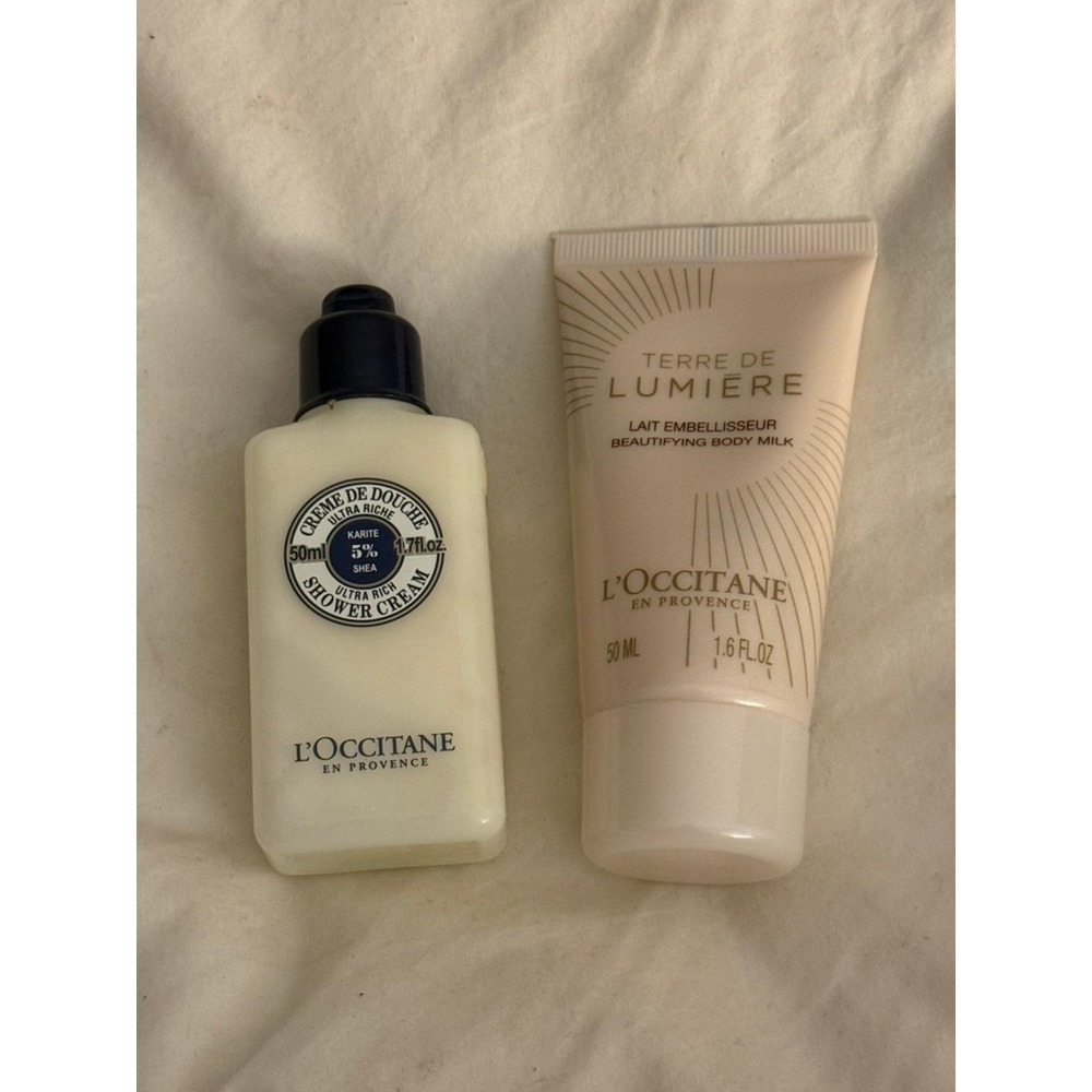 L'Occitane Travel Size Duo Shea Shower Cream & Terre de Lumière Body Milk 50 mL